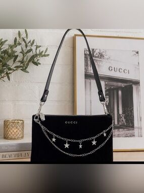 Gucci Black Suede Cosmetic cosmetic bag gift with purchase item